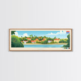 Luque, Paraguay Panoramic Travel Poster Canvas Print, Luque, Paraguay Painting, Paraguay Art, Luque Travel Art, Living Room Painting