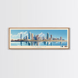 Manama, Bahrain Travel Poster Panoramic Canvas Print, Manama, Bahrain Painting, Bahrain Art, Manama Travel Art, Guest Room Painting