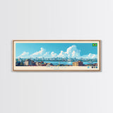 Manaus, Brazil Panoramic Travel Poster Canvas Print, Manaus, Brazil Painting, Brazil Art, Manaus Panoramic Travel Art, Travel Painting