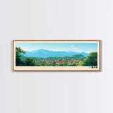 Mbandaka, Congo Panoramic Travel Poster Canvas Print, Mbandaka, Congo Painting, Congo Art, Mbandaka Travel Art, Guest Room Painting