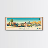 Mexicali, Mexico Panoramic Travel Poster Canvas Print, Mexicali, Mexico Painting, Mexico Art, Mexicali Panoramic Travel Art, Travel Painting