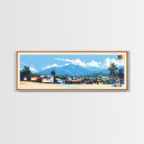 Mokolo, Cameroon Panoramic Travel Poster Canvas Print, Mokolo, Cameroon Painting, Cameroon Art, Mokolo Travel Art, Living Room Painting