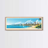 Mombasa, Kenya Travel Poster Panoramic Canvas Print, Mombasa, Kenya Painting, Kenya Art, Mombasa Travel Art, Guest Room Painting