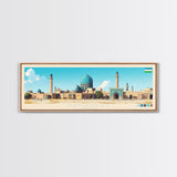 Namangan, Uzbekistan Travel Poster Panoramic Canvas Print, Namangan, Uzbekistan Painting, Uzbekistan Art, Namangan Travel Art, Guest Room Painting