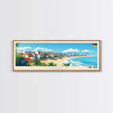 Nampula, Mozambique Panoramic Travel Poster Canvas Print, Nampula, Mozambique Painting, Mozambique Art, Nampula Panoramic Travel Art, Travel Painting