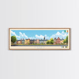 Navan, Ireland Travel Poster Panoramic Canvas Print, Navan, Ireland Painting, Ireland Art, Navan Travel Art, Guest Room Painting