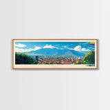 Neiva, Colombia Panoramic Travel Poster Canvas Print, Neiva, Colombia Painting, Colombia Art, Neiva Panoramic Travel Art, Travel Painting