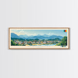 Ngaoundere, Cameroon Travel Poster Panoramic Canvas Print, Ngaoundere, Cameroon Painting, Cameroon Art, Ngaoundere Travel Art, Guest Room Painting