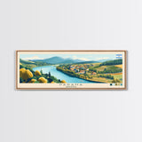 Parana, Argentina Travel Poster Panoramic Canvas Print, Parana, Argentina Painting, Argentina Art, Parana Travel Art, Guest Room Painting