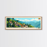 Pereira, Colombia Panoramic Travel Poster Canvas Print, Pereira, Colombia Painting, Colombia Art, Pereira Travel Art, Guest Room Painting