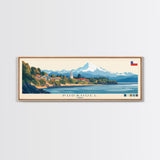 Pudahuel, Chile Travel Poster Panoramic Canvas Print, Pudahuel, Chile Painting, Chile Art, Pudahuel Travel Art, Guest Room Painting