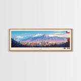 Rancagua, Chile Panoramic Travel Poster Canvas Print, Rancagua, Chile Painting, Chile Art, Rancagua Panoramic Travel Art, Travel Painting