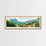 Ribeirao Preto, Brazil Panoramic Travel Poster Canvas Print, Ribeirao Preto, Brazil Painting, Brazil Art, Ribeirao Preto Panoramic Travel Art, Travel Painting