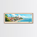 Rivera, Uruguay Panoramic Travel Poster Canvas Print, Rivera, Uruguay Painting, Uruguay Art, Rivera Travel Art, Guest Room Painting