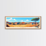 Ruiru, Kenya Panoramic Travel Poster Canvas Print, Ruiru, Kenya Painting, Kenya Art, Ruiru Travel Art, Living Room Painting