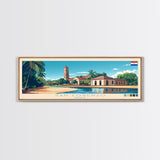 San Lorenzo, Paraguay Travel Poster Panoramic Canvas Print, San Lorenzo, Paraguay Painting, Paraguay Art, San Lorenzo Travel Art, Guest Room Painting