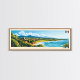 San Luis Potosi, Mexico Panoramic Travel Poster Canvas Print, San Luis Potosi, Mexico Painting, Mexico Art, San Luis Potosi Panoramic Travel Art, Travel Painting