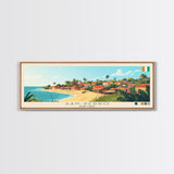 San-Pedro, Ivory Coast Panoramic Travel Poster Canvas Print, San-Pedro, Ivory Coast Painting, Ivory Coast Art, San-Pedro Travel Art, Guest Room Painting