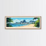 Santo Andre, Brazil Panoramic Travel Poster Canvas Print, Santo Andre, Brazil Painting, Brazil Art, Santo Andre Panoramic Travel Art, Travel Painting