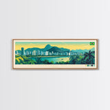 Panoramic Travel Poster Sao Bernardo do Campo, Brazil Canvas Print, Sao Bernardo do Campo, Brazil Painting, Brazil Art, Sao Bernardo do Campo Travel Art, Guest Room Painting