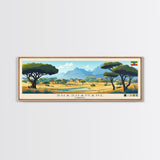 Shashamane, Ethiopia Travel Poster Panoramic Canvas Print, Shashamane, Ethiopia Painting, Ethiopia Art, Shashamane Travel Art, Guest Room Painting