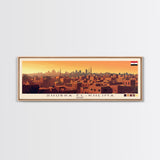 Shubra El-Kheima, Egypt Panoramic Travel Poster Canvas Print, Shubra El-Kheima, Egypt Painting, Egypt Art, Shubra El-Kheima Travel Art, Guest Room Painting