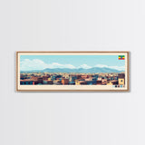 Sodo, Ethiopia Panoramic Travel Poster Canvas Print, Sodo, Ethiopia Painting, Ethiopia Art, Sodo Panoramic Travel Art, Travel Painting