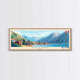 Sullana, Peru Panoramic Travel Poster Canvas Print, Sullana, Peru Painting, Peru Art, Sullana Panoramic Travel Art, Travel Painting