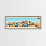 Panoramic Travel Poster Tripoli, Libya Canvas Print, Tripoli, Libya Painting, Libya Art, Tripoli Travel Art, Guest Room Painting