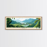 Tulua, Colombia Travel Poster Panoramic Canvas Print, Tulua, Colombia Painting, Colombia Art, Tulua Travel Art, Guest Room Painting