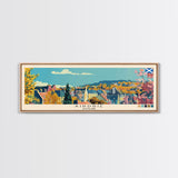 Airdrie, Scotland Panoramic Canvas Print, Airdrie, Scotland Painting, Scotland Art, Airdrie Travel Poster, Travel Art, Living Room Painting