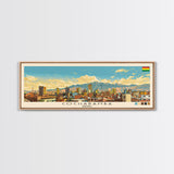 Cochabamba, Bolivia Panoramic Canvas Print, Cochabamba, Bolivia Painting, Bolivia Art, Cochabamba Travel Poster, Travel Art, Living Room Painting