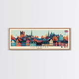 Coventry, England Panoramic Canvas Print, Coventry, England Painting, England Art, Coventry Travel Poster, Travel Art, Living Room Painting