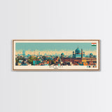 Delhi, India Panoramic Canvas Print, Delhi, India Painting, India Art, Delhi Travel Poster, Travel Art, Guest Room Painting