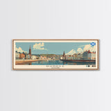 Dundee, Scotland Panoramic Canvas Print, Dundee, Scotland Painting, Scotland Art, Dundee Travel Poster, Travel Art, Vacation Gift