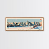 Edmonton, Canada Panoramic Canvas Print, Edmonton, Canada Painting, Canada Art, Edmonton Travel Poster, Travel Art, Living Room Painting