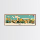 Encarnacion, Paraguay Panoramic Canvas Print, Encarnacion, Paraguay Painting, Paraguay Art, Encarnacion Travel Poster, Travel Art, Housewarming Gift