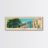 Exeter, England Panoramic Canvas Print, Exeter, England Painting, England Art, Exeter Travel Poster, Travel Art, Vacation Gift