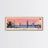 Ho Chi Minh City, Vietnam Panoramic Canvas Print, Ho Chi Minh City, Vietnam Painting, Vietnam Art, Ho Chi Minh City Travel Poster, Travel Art, Housewarming Gift