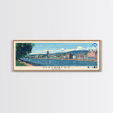 Inverness, Scotland Panoramic Canvas Print, Inverness, Scotland Painting, Scotland Art, Inverness Travel Poster, Travel Art, Guest Room Painting