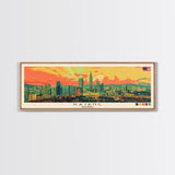 Kajang, Malaysia Panoramic Canvas Print, Kajang, Malaysia Painting, Malaysia Art, Kajang Travel Poster, Travel Art, Guest Room Painting