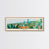 Kigali, Rwanda Panoramic Canvas Print, Kigali, Rwanda Painting, Rwanda Art, Kigali Travel Poster, Travel Art, Housewarming Gift