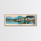 Livingston, Scotland Panoramic Canvas Print, Livingston, Scotland Painting, Scotland Art, Livingston Travel Poster, Travel Art, Vacation Gift