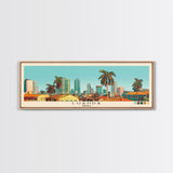 Luanda, Angola Panoramic Canvas Print, Luanda, Angola Painting, Angola Art, Luanda Travel Poster, Travel Art, Vacation Gift