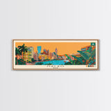 Macao, Macao Panoramic Canvas Print, Macao, Macao Painting, Macao Art, Macao Travel Poster, Travel Art, Living Room Painting