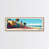 Mar del Plata, Argentina Panoramic Canvas Print, Mar del Plata, Argentina Painting, Argentina Art, Mar del Plata Travel Poster, Travel Art, Vacation Gift