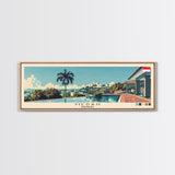 Medan, Indonesia Panoramic Canvas Print, Medan, Indonesia Painting, Indonesia Art, Medan Travel Poster, Travel Art, Guest Room Painting