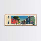 Newtownards, Ireland Panoramic Canvas Print, Newtownards, Ireland Painting, Ireland Art, Newtownards Travel Poster, Travel Art, Vacation Gift