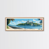 Ottawa–Gatineau, Canada Panoramic Canvas Print, Ottawa–Gatineau, Canada Painting, Canada Art, Ottawa–Gatineau Travel Poster, Travel Art, Guest Room Painting