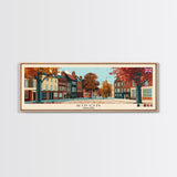 Ripon, England Panoramic Canvas Print, Ripon, England Painting, England Art, Ripon Travel Poster, Travel Art, Vacation Gift